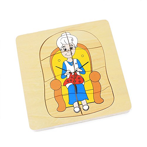 Baby Montessori Materials Wooden Toy Puzzles Kids Toy Infant Toddler Life Cycle of Woman Growth Puzzles Jingsaw Early Preschool