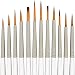 Detail Paint Brush Set - 12 Miniature Brushes for Fine Detailing & Art Painting - Acrylic, Watercolor, Gouache, Oil - Models, Airplane Kits, Ink, Warhammer 40k - Artist Quality Supplies by MyArtscape primary