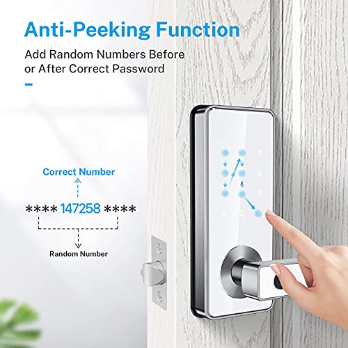 KUCACCI Smart Lock with Keypads,Smart Biometric Front Door Deadbolt