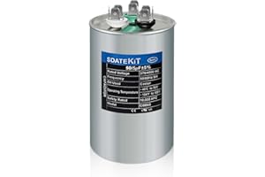SDATEKIT CBB65/CBB65B 50/5μF±5% 50+5 MFD 370/450V 440V AC Universal HVAC Dual Run Capacitor for AC/Heat Pump/Condenser Fan Motor (3.94"x2.36")