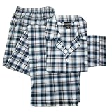 Botany 500 Mens Big & Tall Cotton Broadcloth Long Sleeve and Long Leg Pajama Set