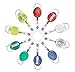 Retractable Badge Holder Carabiner Reel Clip On ID Card Holder Translucent, Pack of 5- Assorted Colors
