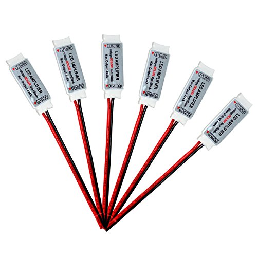 6PCS DC12V Mini RGBW Led Amplifier Controller Common Anode 3Channel for SMD 3528 5050 5630 Led Strip Lighting (Mini RGBW Led Amplifier Controller)