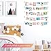 Hanging Photo Display Room Wall Decor - Sculptural Picture Frames Collage - 5 Strings with 30 Clips - 3M Self Adhesive Hooks - No Holes Drilling - 35 x 35 inch