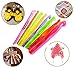 Luxbon 9 Sizes Multi-Coloured Acrylic Plastic Crochet Hooks Needles Set 3mm-12mm Crocheting Starter Pack