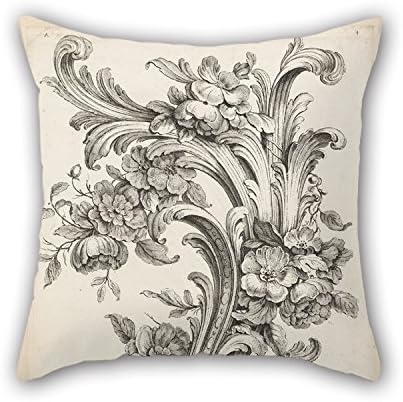 Beautifulseason Oil Painting Alexis Peyrotte - Floral And Acanthus Leaf Design Throw Pillow Case 16 X 16 Inches / 40 By 40 Cm Gift Or Decor For Her Kids Girls Office Home Theater Lover Boys - Twin