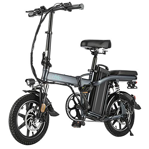 FIIDO Folding EBike, Electric Bicycle Aluminum for Adults with Pedals, 36V/48V Lithium Ion Battery; Electric Bike with Brushless Motor and Dual Disc Mechanical Brakes (Detachable Battery Ebike)