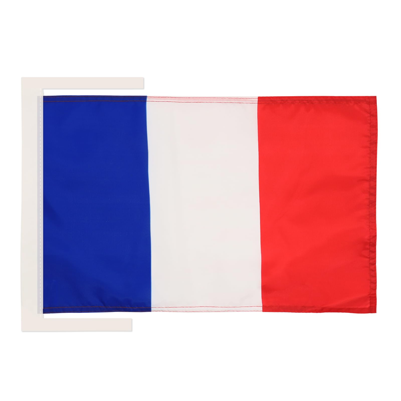 AZ FLAG - France Flag - 18'' x 12'' - 100% Polyester French Small Banner with Two Cords - Fade Resistant - Vivid Colors - 18x12 in - 45x30 Cm โ image 1