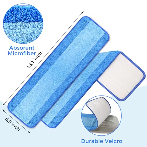 4-Pack 18 Inch Microfiber Mop Pads Compatible with Bona, Washable Reusable photo 10