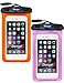 Universal Waterproof Case, [2 Pack] Deego Clear Cell Phone Dry Bag Pouch With Armband + Neck Strap for iPhone 7 / SE / 6s / 6s Plus, Galaxy S7 / S7 Edge up to 6.0