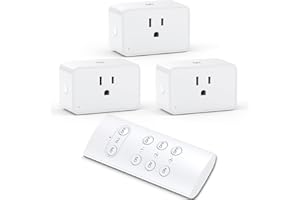 G-Homa Wireless Electrical Outlets with Remote Control, 1875W/15A, 100FT Range, ETL Listed - 3 Sockets + 1 Remote