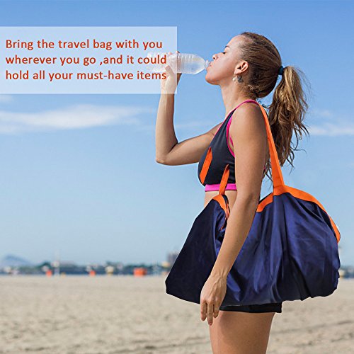 Beach Blanket,Edobil Outdoor Waterproof Travel Bag & Picnic Mat in one, Multifunctional Foldable Lightweight Picnic Blanket Bag for Outdoor Travel,Mountaineering,Beach,Camping,Picnic (Black) - Thumbnail 3
