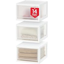 Amazon.com: IRIS USA 14.5 Qt. Plastic Drawer Storage Organizer ...