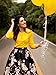 PERSUN Women Floral Midi A-Line Skater Skirt Black