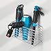 mDesign Farmhouse Metal Wire Bathroom Wall Mount Hair Care & Styling Tool Organizer Storage Basket for Hair Dryer, Flat Iron, Curling Wand, Hair Straightener, Brushes – Holds Hot Tools – Chromethumb 2