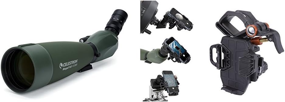 Celestron Regal M2 100ED Spotting Scope with Smartphone Adapter – Fully Multi-Coated Optics – Hunting Gear – ED Objective Lens for Bird Watching, Hunting and Digiscoping – Dual Focus – 22-67x Zoom Eyepiece