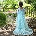 Snow Queen Ice Princess Elsa Costume Generic Dresses Dress Up with Long Braid and Tiara Accessories for Girls Birthday Party Size 5t 6t 6(L) (5~6 Years)