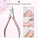 ANVAVA Nail Cuticle Nipper, Stainless Steel Nail Clippers Cutters with Nail File & Nail Cleaner