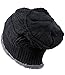 MIEDEON Men's Winter Knitting Skull Cap Wool Warm Slouchy Beanie Hat,Black,One Size