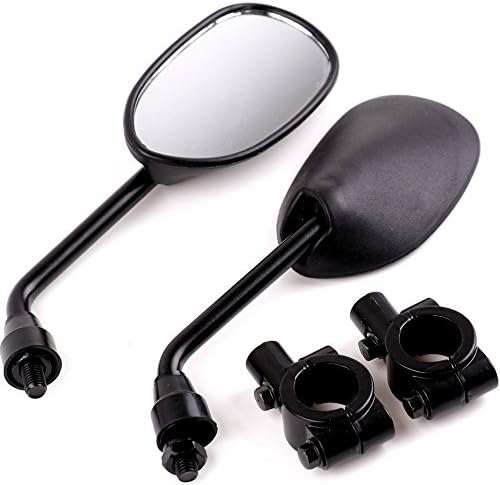 Atpmtas Universal Black motorcycle mirrors 8mm with Free Mount Clamp for For Mountain Bike BMX Bicycle Motorcycle Dirt Bike ATV Cruiser Chopper-1 Pair