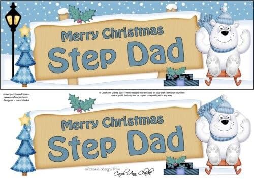 Paso de Navidad Papá de osos polares Signpost lge DL 3d Decoupage por