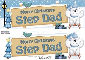 Paso de Navidad Papá de osos polares Signpost lge DL 3d Decoupage por