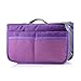 GEARONIC TM Lady Women Travel Insert Organizer Compartment Bag Handbag Purse Large Liner Tidy Bag - Purple