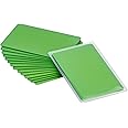 Thick Green Aluminum Metal Business Cards Anodized Aluminum 86 X 54 X 0.8mm 15 pcs Include Protector Sleeves(Frosted)
