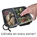 3 Compartment Meal Prep Food Storage Containers (10 pack!) with Lids/BPA Free Bento Lunch Boxes/Divided Portion Control Container Plates-Microwave, Dishwasher Safe, Freezer Safe, Reusable