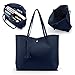 OCT17 Women Tote Bag - Tassels Faux Leather Shoulder Handbags, Fashion Ladies Purses Satchel Messenger Bags (Navy)