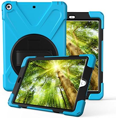 iPad Pro 10.5 Case, BELK 360 Degree Rotating Stand Case Full Body Rugged PC & Soft Silicone Hybrid Protective Cover with Hand Hold Strap and Screen Protector for New Apple iPad Pro 10.5 inch