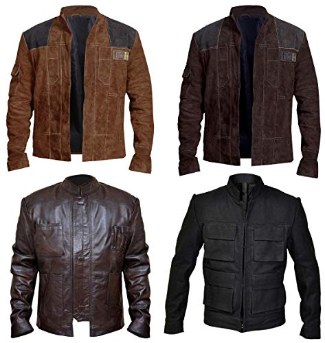 Mens Han Solo Star Wars Story Ehrenreich Suede Leather Jacket Light Brown - Thumbnail 7