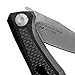 Kershaw Atmos Folding Pocketknife (4037); 3-in. 8Cr13MoV Stainless Steel Drop Point Blade; Black G10 Handle with Carbon Fiber; Inset Liner Lock; KVT Manual Open; Reversible Deep-Carry Pocketclip; 1 oz