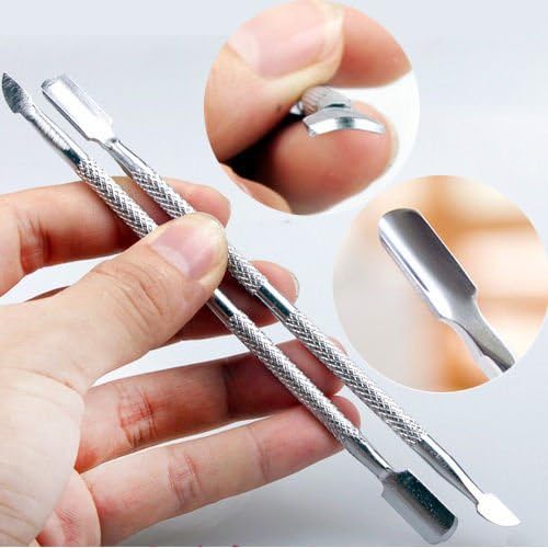 Arcton'® Stainless Steel Cuticle Pusher Cutter Trimmer Scraper Polish Remover Nail Art Manicure Tool - Image 3