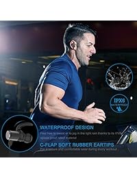 DOPROCE Auriculares inalámbricos magnéticos Bluetooth deportivos con micrófono en la oreja, 9 horas (IPX6, impermeables, resistentes al sudor, cancelación de ruido, estéreo de alta fidelidad, auriculares de silicona cómodos, fitness