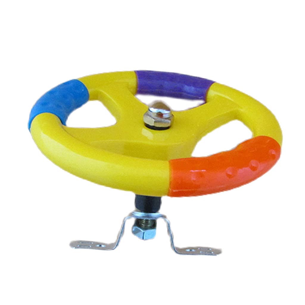 Sharplace Busy Board Steering Wheel Toy Accessory, Pretend Play, Colorful Car Driving Wheel with Screw, Educational for Children & Toddlers, 6.3in