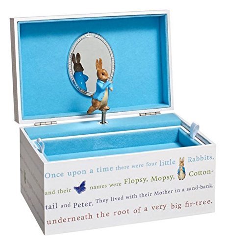 Peter Rabbit Jewelry Musical Wooden Trinket Box (7"X4.5"X3")
