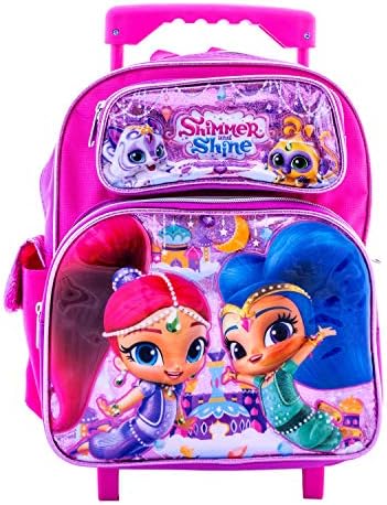 Shimmer and Shine Backpack Cartoon Bag Book Bag Game (12 Inch Rolling)