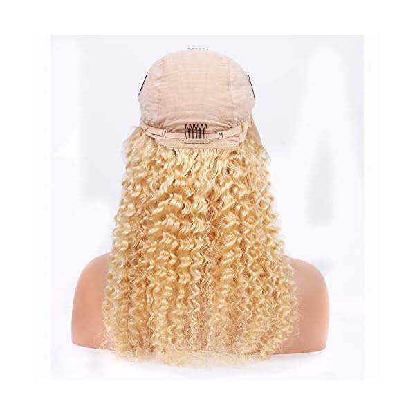 613 Blonde Lace Front Wig Deep Wave Brazilian Remy Human  display picture 3