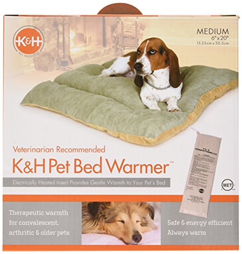 K&H Pet Products Pet Bed Warmer Medium Tan 5.5" x 20" 6W - Place Inside Most Any Pet Bed