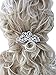 Missgrace Crystal Jewelry Comb Bridal Headpiece Hair Clip Headband (Silver)