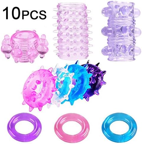 RLRY 2019 Latest 10 Pcs Premium Quality Silicone Delay Rings Improved Stimulation Couple Toys Style