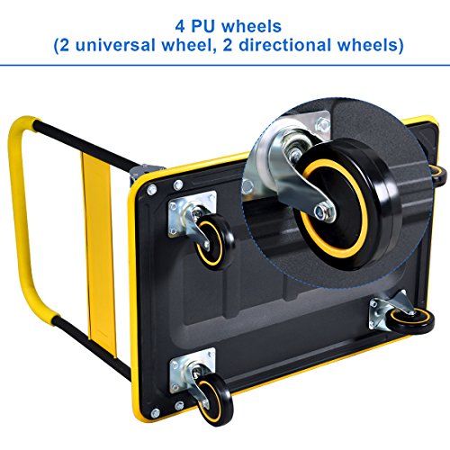 5 Goplus+Folding+Platform+Rolling+Flatbed