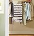 MISSLO Zippered Jewelry Organizer Hanging for Travel Home Storage 30 Zippered Pockets 17 Loops, Beige