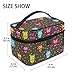ZOEO Owl Makeup Bag Overnight Makeup Train Case Korean Carrying Portable Zip Travel Cosmetic Brush Bag Organizer Large Jewelry Storage for Girls Women
