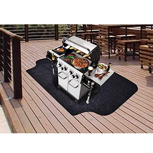 Under The Grill Mat, (36 x 60 inches) ，BBQ Grilling Gear Gas Electric Grill - Use This Absorbent Grill Pad Floor Mat to Protect Decks Patios from Grease Splatter and Other Messes - Thumbnail 2