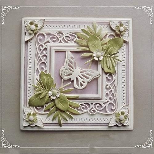 LooBooShop Multi Layered Scrapbooking Metal Frame Cutting Die Square Frame Die Cut Decorate Scrapbooking Paper Card