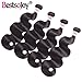 Bestsojoy Brazilian Body Wave 4 Bundles 100% Human Hair Bundles 10A Unprocessed Brazilian Virgin Hair Natural Color Hair Extension (24 24 26 26)