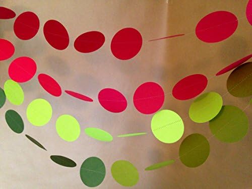 Red and Green Ombre Christmas Paper Garland