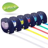 Markurlife Compatible Replace for Dymo LetraTag Refills Plastic Tape 12mm Dymo 91331 16952 91332 91333 91334 91335 Colored for Dymo Letra Tag Plus LT-100H LT-100T QX50 Label Maker, 1/2 inch x 13 feet